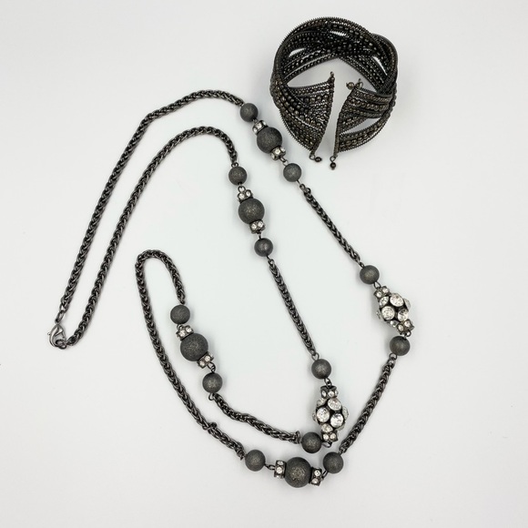 Macy’s Long Necklace and Bangle Bracelet Set - Picture 1 of 5